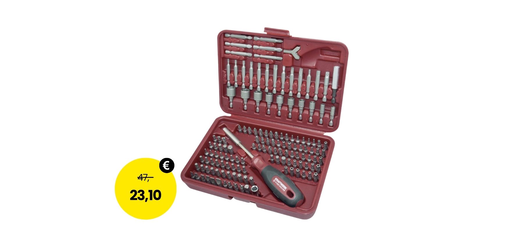 CAIXA DE BITS UNIVERSAL DE 1/4', 138 PCS.